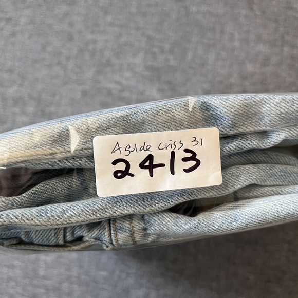 Agolde Criss Cross Relaxed Fit Jeans - Women's Size 31 - Blue - Picture 12 of 12